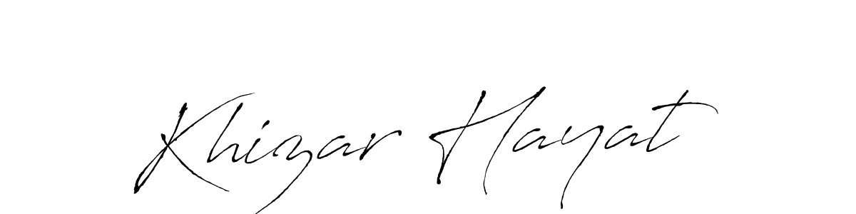 How to make Khizar Hayat name signature. Use Antro_Vectra style for creating short signs online. This is the latest handwritten sign. Khizar Hayat signature style 6 images and pictures png