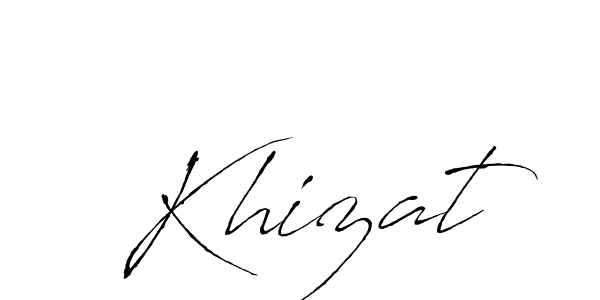 Create a beautiful signature design for name Khizat. With this signature (Antro_Vectra) fonts, you can make a handwritten signature for free. Khizat signature style 6 images and pictures png