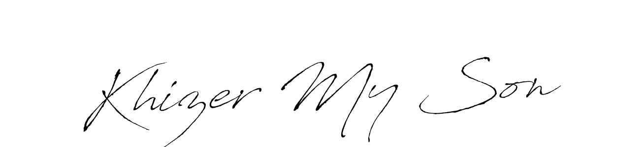 How to make Khizer My Son signature? Antro_Vectra is a professional autograph style. Create handwritten signature for Khizer My Son name. Khizer My Son signature style 6 images and pictures png