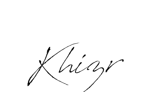 Khizr stylish signature style. Best Handwritten Sign (Antro_Vectra) for my name. Handwritten Signature Collection Ideas for my name Khizr. Khizr signature style 6 images and pictures png