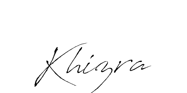 if you are searching for the best signature style for your name Khizra. so please give up your signature search. here we have designed multiple signature styles  using Antro_Vectra. Khizra signature style 6 images and pictures png