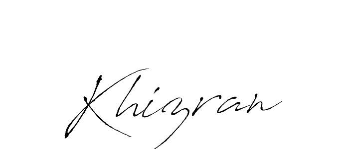 The best way (Antro_Vectra) to make a short signature is to pick only two or three words in your name. The name Khizran include a total of six letters. For converting this name. Khizran signature style 6 images and pictures png