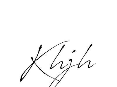 How to make Khjh signature? Antro_Vectra is a professional autograph style. Create handwritten signature for Khjh name. Khjh signature style 6 images and pictures png