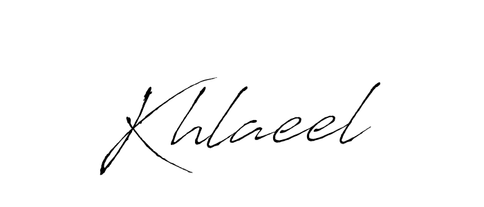 if you are searching for the best signature style for your name Khlaeel. so please give up your signature search. here we have designed multiple signature styles  using Antro_Vectra. Khlaeel signature style 6 images and pictures png