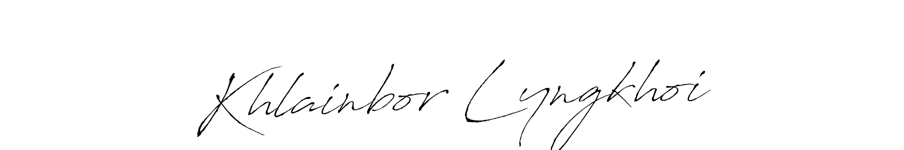 Antro_Vectra is a professional signature style that is perfect for those who want to add a touch of class to their signature. It is also a great choice for those who want to make their signature more unique. Get Khlainbor Lyngkhoi name to fancy signature for free. Khlainbor Lyngkhoi signature style 6 images and pictures png
