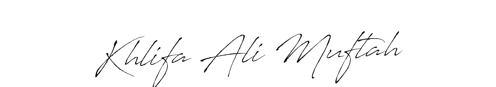 Use a signature maker to create a handwritten signature online. With this signature software, you can design (Antro_Vectra) your own signature for name Khlifa Ali Muftah. Khlifa Ali Muftah signature style 6 images and pictures png