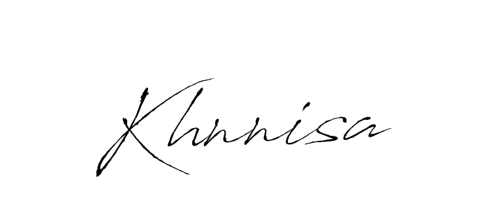 Make a beautiful signature design for name Khnnisa. With this signature (Antro_Vectra) style, you can create a handwritten signature for free. Khnnisa signature style 6 images and pictures png