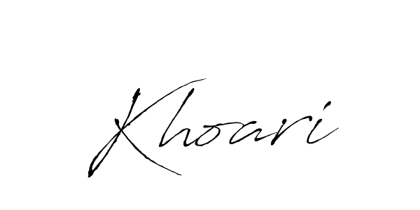 How to make Khoari name signature. Use Antro_Vectra style for creating short signs online. This is the latest handwritten sign. Khoari signature style 6 images and pictures png