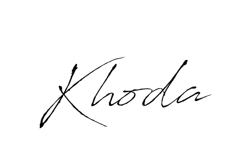 Design your own signature with our free online signature maker. With this signature software, you can create a handwritten (Antro_Vectra) signature for name Khoda. Khoda signature style 6 images and pictures png