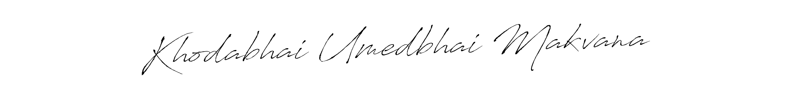 How to make Khodabhai Umedbhai Makvana name signature. Use Antro_Vectra style for creating short signs online. This is the latest handwritten sign. Khodabhai Umedbhai Makvana signature style 6 images and pictures png