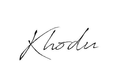 How to make Khodu signature? Antro_Vectra is a professional autograph style. Create handwritten signature for Khodu name. Khodu signature style 6 images and pictures png