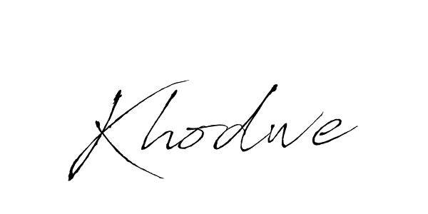 How to make Khodwe signature? Antro_Vectra is a professional autograph style. Create handwritten signature for Khodwe name. Khodwe signature style 6 images and pictures png