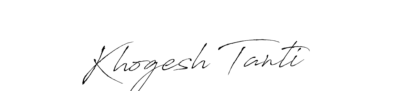 Use a signature maker to create a handwritten signature online. With this signature software, you can design (Antro_Vectra) your own signature for name Khogesh Tanti. Khogesh Tanti signature style 6 images and pictures png