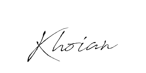 How to make Khoian signature? Antro_Vectra is a professional autograph style. Create handwritten signature for Khoian name. Khoian signature style 6 images and pictures png