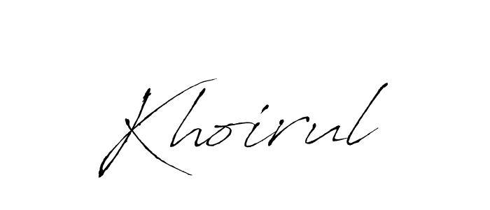 Also we have Khoirul name is the best signature style. Create professional handwritten signature collection using Antro_Vectra autograph style. Khoirul signature style 6 images and pictures png