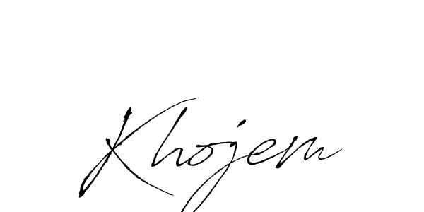 The best way (Antro_Vectra) to make a short signature is to pick only two or three words in your name. The name Khojem include a total of six letters. For converting this name. Khojem signature style 6 images and pictures png