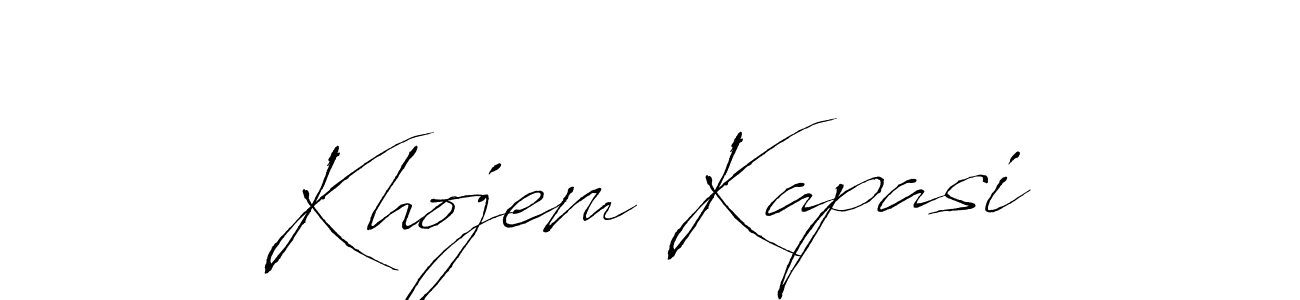 Design your own signature with our free online signature maker. With this signature software, you can create a handwritten (Antro_Vectra) signature for name Khojem Kapasi. Khojem Kapasi signature style 6 images and pictures png