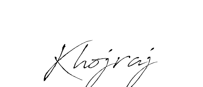 Khojraj stylish signature style. Best Handwritten Sign (Antro_Vectra) for my name. Handwritten Signature Collection Ideas for my name Khojraj. Khojraj signature style 6 images and pictures png