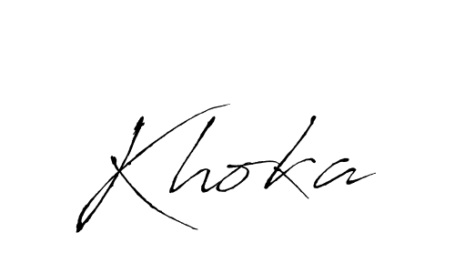 You should practise on your own different ways (Antro_Vectra) to write your name (Khoka) in signature. don't let someone else do it for you. Khoka signature style 6 images and pictures png