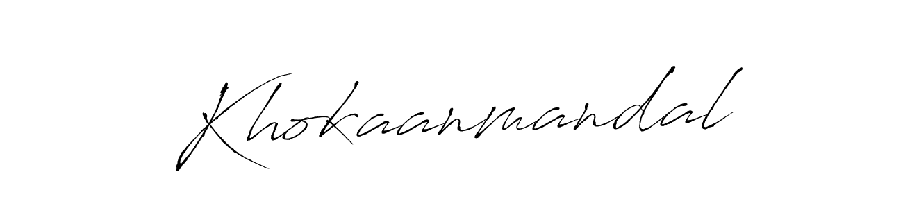 Create a beautiful signature design for name Khokaanmandal. With this signature (Antro_Vectra) fonts, you can make a handwritten signature for free. Khokaanmandal signature style 6 images and pictures png