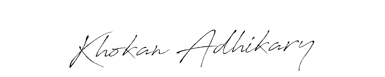 Use a signature maker to create a handwritten signature online. With this signature software, you can design (Antro_Vectra) your own signature for name Khokan Adhikary. Khokan Adhikary signature style 6 images and pictures png