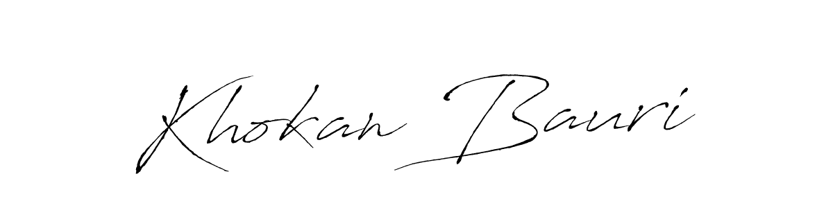 Create a beautiful signature design for name Khokan Bauri. With this signature (Antro_Vectra) fonts, you can make a handwritten signature for free. Khokan Bauri signature style 6 images and pictures png