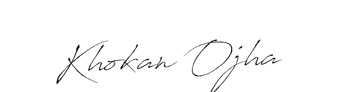 Design your own signature with our free online signature maker. With this signature software, you can create a handwritten (Antro_Vectra) signature for name Khokan Ojha. Khokan Ojha signature style 6 images and pictures png