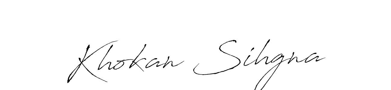 This is the best signature style for the Khokan Sihgna name. Also you like these signature font (Antro_Vectra). Mix name signature. Khokan Sihgna signature style 6 images and pictures png
