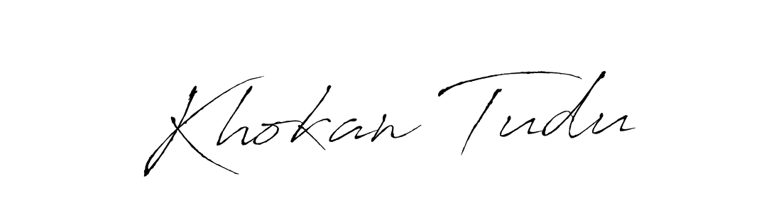 How to make Khokan Tudu name signature. Use Antro_Vectra style for creating short signs online. This is the latest handwritten sign. Khokan Tudu signature style 6 images and pictures png