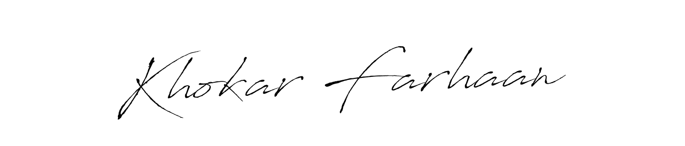 You should practise on your own different ways (Antro_Vectra) to write your name (Khokar Farhaan) in signature. don't let someone else do it for you. Khokar Farhaan signature style 6 images and pictures png