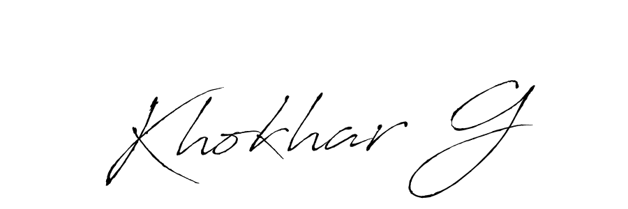 Antro_Vectra is a professional signature style that is perfect for those who want to add a touch of class to their signature. It is also a great choice for those who want to make their signature more unique. Get Khokhar G name to fancy signature for free. Khokhar G signature style 6 images and pictures png