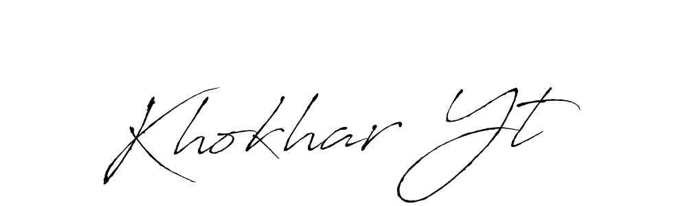 Also we have Khokhar Yt name is the best signature style. Create professional handwritten signature collection using Antro_Vectra autograph style. Khokhar Yt signature style 6 images and pictures png