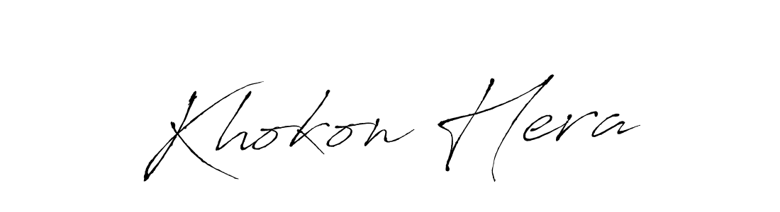 You should practise on your own different ways (Antro_Vectra) to write your name (Khokon Hera) in signature. don't let someone else do it for you. Khokon Hera signature style 6 images and pictures png