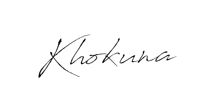 Khokuna stylish signature style. Best Handwritten Sign (Antro_Vectra) for my name. Handwritten Signature Collection Ideas for my name Khokuna. Khokuna signature style 6 images and pictures png