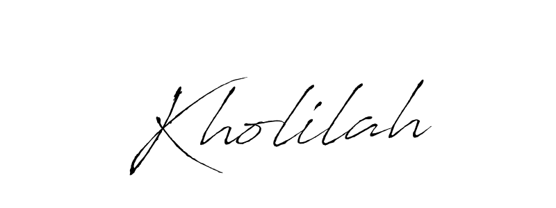 Kholilah stylish signature style. Best Handwritten Sign (Antro_Vectra) for my name. Handwritten Signature Collection Ideas for my name Kholilah. Kholilah signature style 6 images and pictures png