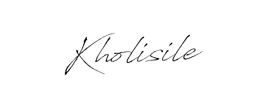 Create a beautiful signature design for name Kholisile. With this signature (Antro_Vectra) fonts, you can make a handwritten signature for free. Kholisile signature style 6 images and pictures png
