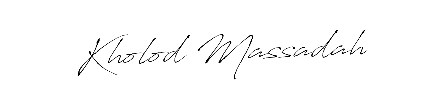 This is the best signature style for the Kholod Massadah name. Also you like these signature font (Antro_Vectra). Mix name signature. Kholod Massadah signature style 6 images and pictures png