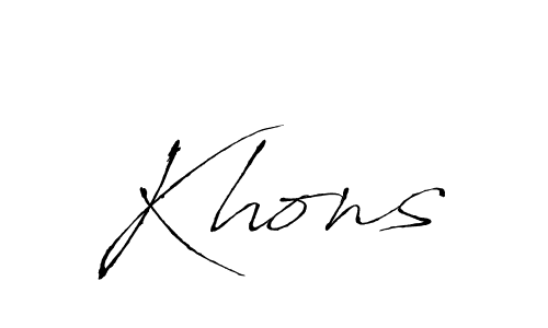 Also we have Khons name is the best signature style. Create professional handwritten signature collection using Antro_Vectra autograph style. Khons signature style 6 images and pictures png