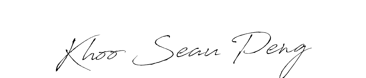 Use a signature maker to create a handwritten signature online. With this signature software, you can design (Antro_Vectra) your own signature for name Khoo Seau Peng. Khoo Seau Peng signature style 6 images and pictures png