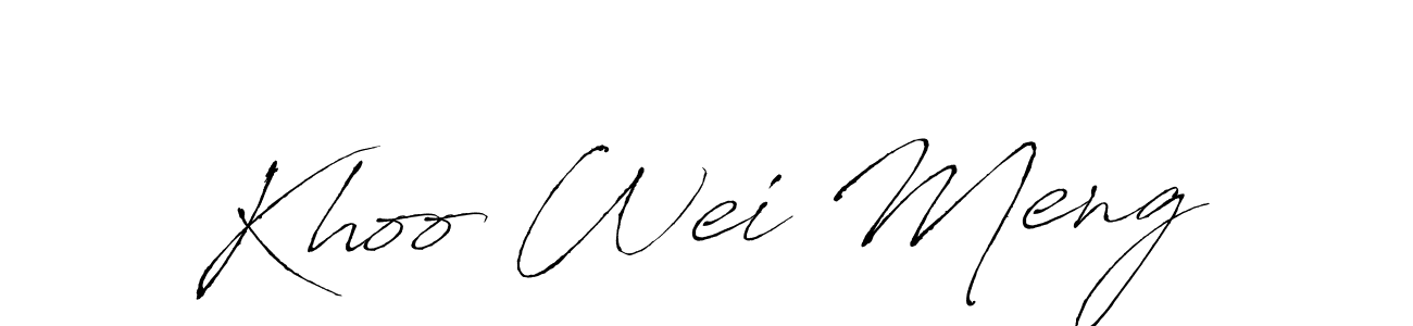 How to make Khoo Wei Meng signature? Antro_Vectra is a professional autograph style. Create handwritten signature for Khoo Wei Meng name. Khoo Wei Meng signature style 6 images and pictures png