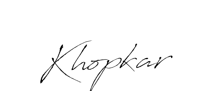 The best way (Antro_Vectra) to make a short signature is to pick only two or three words in your name. The name Khopkar include a total of six letters. For converting this name. Khopkar signature style 6 images and pictures png