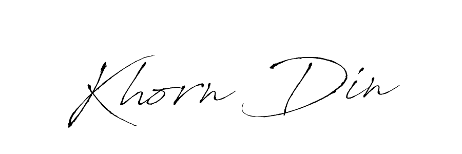 Make a beautiful signature design for name Khorn Din. With this signature (Antro_Vectra) style, you can create a handwritten signature for free. Khorn Din signature style 6 images and pictures png