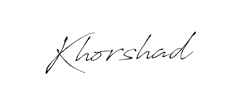 Make a beautiful signature design for name Khorshad. With this signature (Antro_Vectra) style, you can create a handwritten signature for free. Khorshad signature style 6 images and pictures png