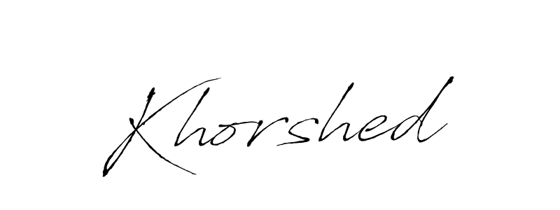 Design your own signature with our free online signature maker. With this signature software, you can create a handwritten (Antro_Vectra) signature for name Khorshed. Khorshed signature style 6 images and pictures png