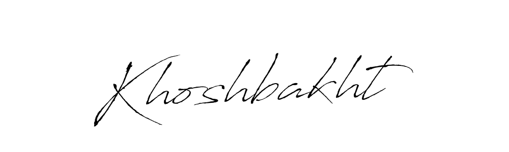 Make a beautiful signature design for name Khoshbakht. With this signature (Antro_Vectra) style, you can create a handwritten signature for free. Khoshbakht signature style 6 images and pictures png