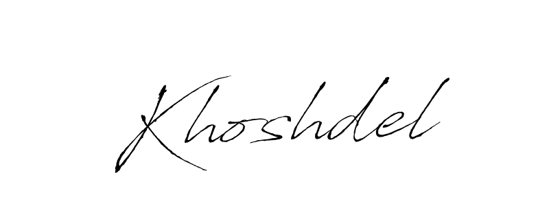 Create a beautiful signature design for name Khoshdel. With this signature (Antro_Vectra) fonts, you can make a handwritten signature for free. Khoshdel signature style 6 images and pictures png