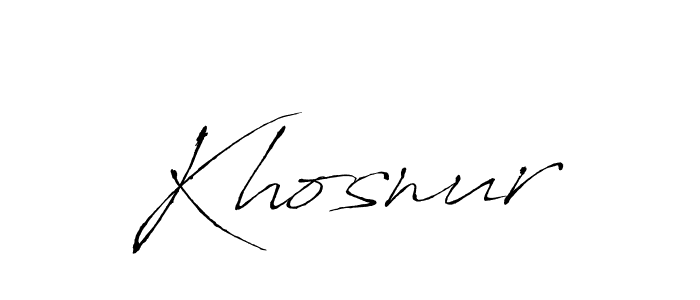 Create a beautiful signature design for name Khosnur. With this signature (Antro_Vectra) fonts, you can make a handwritten signature for free. Khosnur signature style 6 images and pictures png