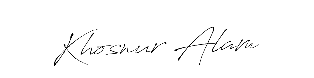 Create a beautiful signature design for name Khosnur Alam. With this signature (Antro_Vectra) fonts, you can make a handwritten signature for free. Khosnur Alam signature style 6 images and pictures png