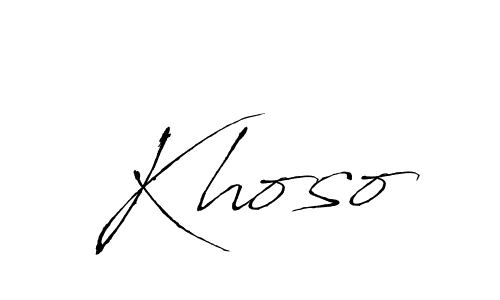 Create a beautiful signature design for name Khoso. With this signature (Antro_Vectra) fonts, you can make a handwritten signature for free. Khoso signature style 6 images and pictures png