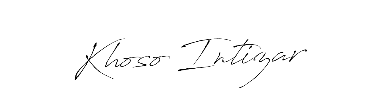 How to make Khoso Intizar signature? Antro_Vectra is a professional autograph style. Create handwritten signature for Khoso Intizar name. Khoso Intizar signature style 6 images and pictures png